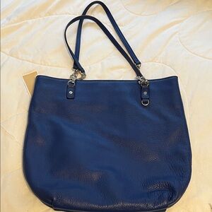 NWT Michael Kors sapphire jet set  Blue Leather Tote Bag